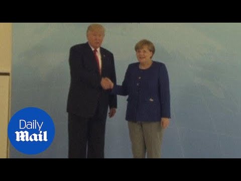 Merkel And Trump Shake Hands As He Enters The G20 Summit - Daily Mail