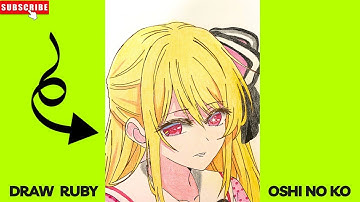 Coloring hoshino ruby from oshi no ko season 2 speed anime drawing #art #anime #drawing