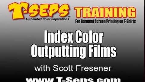 T-Seps Film Output in Index Color Routine