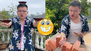 Even breaking bricks with my bare hands can't stop me from going out!😂😜🤣#funnyvideo #funny