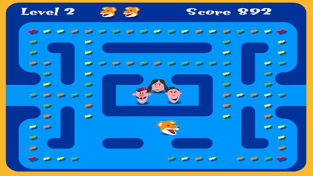 THE BASIL BRUSH GOBBLER GAME ONLINE PACMAN CLONE PAC MAN ELEMENTS FROM