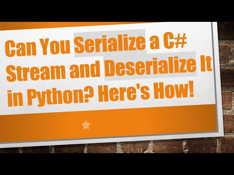 Can You Serialize