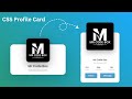 How to Create an Animated Profile Card Design using HTML &amp; CSS‬ ❤️@mrcodebox33