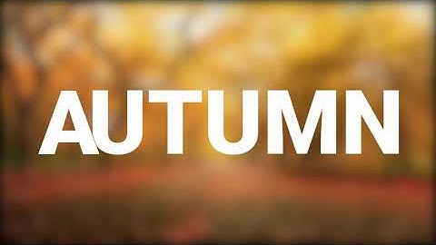 Autumn Introduction with After Effect | Học cách dùng Mask trong After Effect|