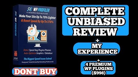 WP Profiler review | WP Profiler Demo | WP Profiler Plugin Speeds Up Your Website ? |  Dont buy |
