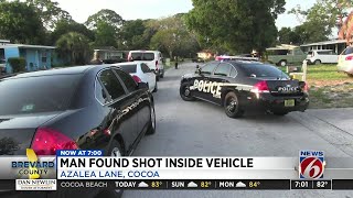 Man found shot inside vehicle