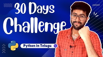 30 Days Challenge | Python Course in Telugu | Vamsi Bhavani