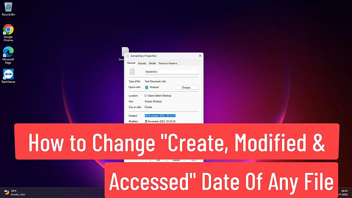 Create modify accessed của 1 file là gì