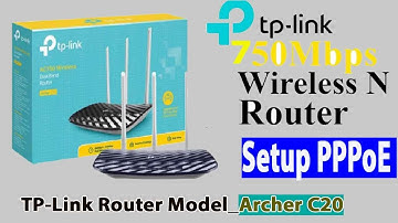 PPPoE-verbinding instellen op een TP-Link-router | #TP_Link_Archer_C20_AC750 |