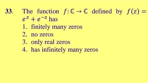 CSIR NET DEC 2017 Q.no 33 Part-B Set-A | Zeros | Complex Analysis