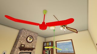 CEILING FAN WOBBLY IN A SUBURBAN HOUSE | Funny Roblox