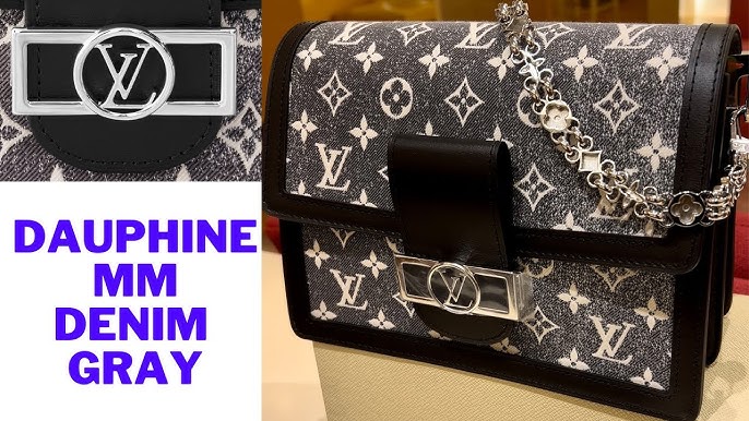 Louis Vuitton Denim Monogram Jacquard Dauphine MM Blue 