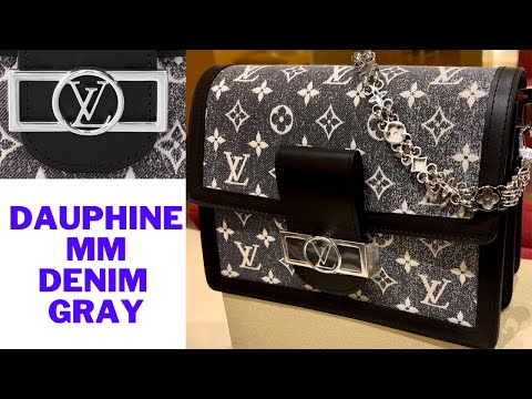NEW Louis Vuitton Dauphine Monogram Jacquard Denim Gray Cruise 2023 