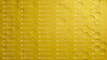 Yellow Abstract Hexagon Geometric Surface Seamless Loop 4K UHD