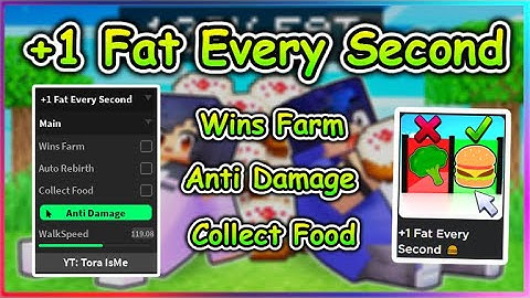 Roblox +1 Fat Every Second Script - Wins Farm | Anti Damage & More