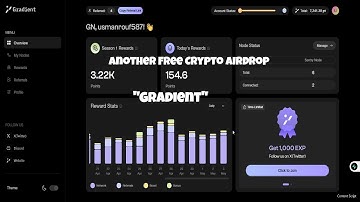 Gradient Network Airdrop Referral Code: 5MU5S3 #cryptoairdrop #cryptomining #gradient