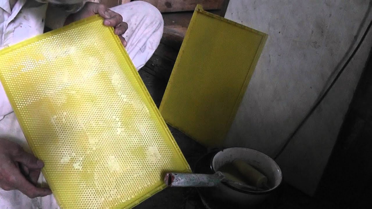 пластиковые рамка и вощина - YouTube