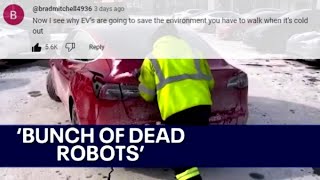 Top 11 vs. Dead Teslas Pack Chicago Area Supercharger Station Due To Frigid Temps