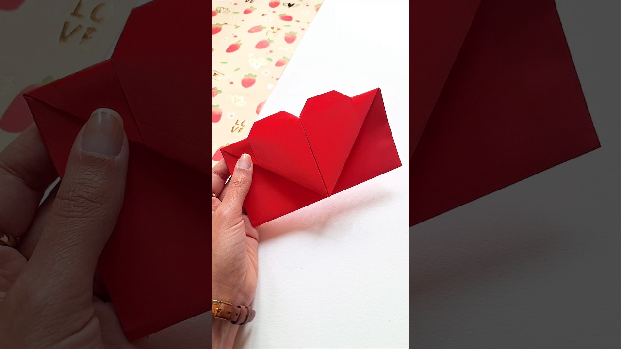 How to make a heart envelope from one piece of paper ❤️ easy origami tutorial 🌟