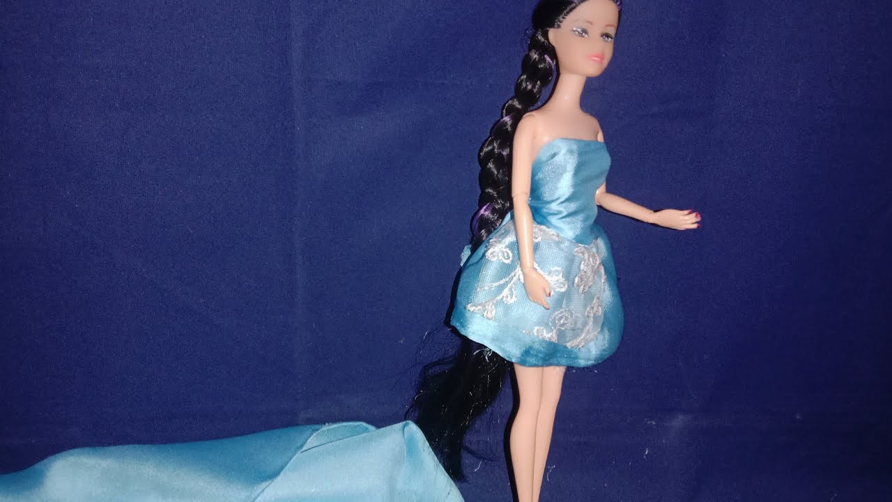 Diy doll dressmaking easy no sew no glue/barbie frock no sew frock