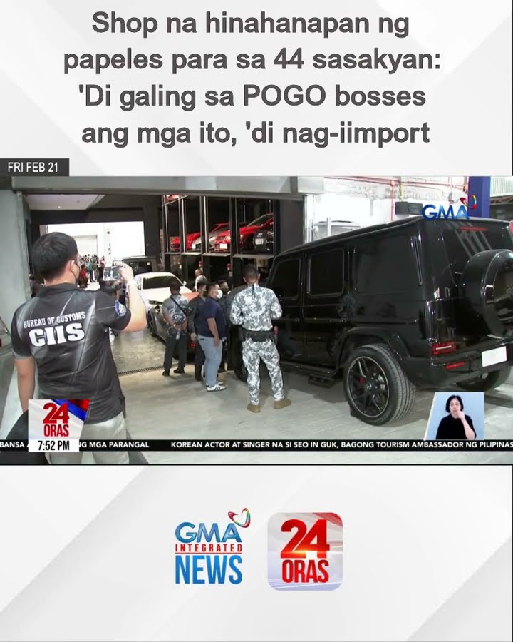 Shop na hinahanapan ng papeles para sa 44 sasakyan: 'Di galing sa POGO bosses ang... | 24 Oras