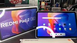 Xiaomi Redmi Pad 2 4G & Cover Unboxing + First Boot Up (Graphite Gray)