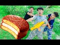 Battle Nerf War: JFMAN go Delivery PASTRY & COMPETITION Nerf Guns Fight Man PASTRY CAKE BATTLE