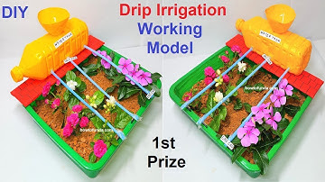 drip irrigation working model 3d  | inspire award science project | diy  | howtofunda @craftpiller