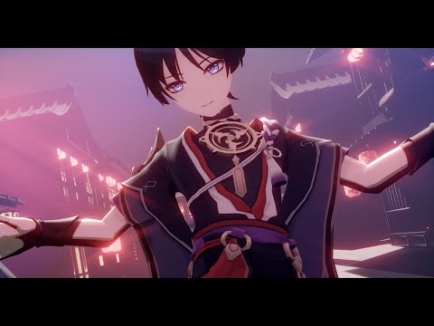 (MMD原神Genshin Impact) ヒアソビ/Hiasobi (Scaramouche)