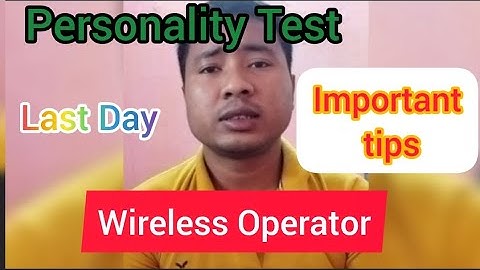 Last Minutes tips 🔥 Wireless Operator interview 🔥 personality test | West Bengal police recruitment