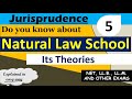 Natural law school jurisprudence in detail  theories history period etc 