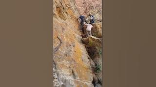 Climbing at Abune Yemate