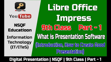 What is LibreOffice Impress | Presentation Software | Introduction | 9th Class IT | Part -1 in Hindi
