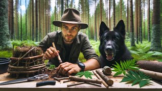 1Day Bushcraft Adventure with My Dog!  #Bushcraft #DogCompanion #viraladventure