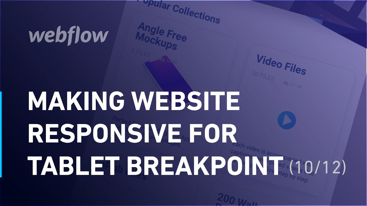 Making the Website Responsive for Tablet Breakpoint in Webflow - Tutorial (10/12) Making the Website Responsive for Tablet Breakpoint in Webflow - Tutorial (10/12)