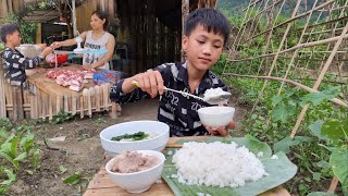 Nam - poor boy: Harvest clean vegetable garden to sell - Buy pork to cook delicious meals