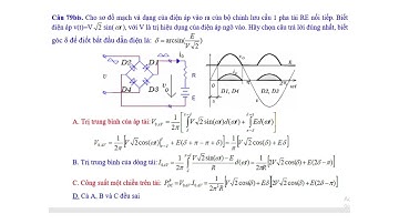 Công suất một chiều trên tải của mạch chỉnh lưu cầu 1 pha, tải RE nối tiếp-DTCS-ch2