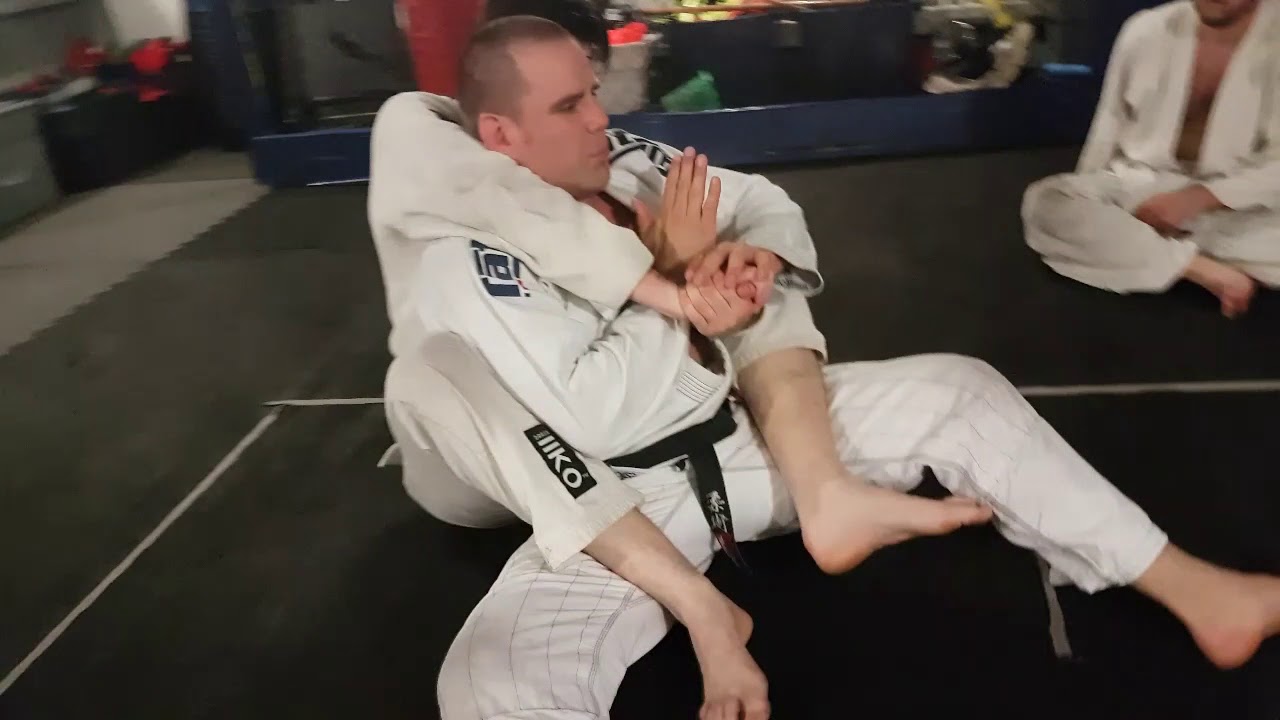 Back control escape - shoulders to floor, straight elbow lock - YouTube