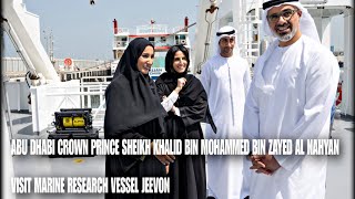 Sheikh Khalid bin Mohammed Abu dhabi Crown Prince Visit Marine Research Vessel j