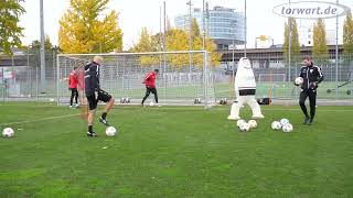 THE STUTTGART-GOALKEEPERS around ALEX NÜBEL EXCLUSIVE in training with the torwart.de 2-Leg-Dummy