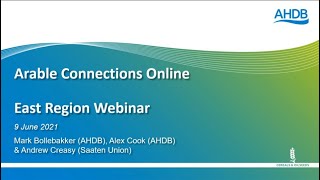 Arable Connections Online – East Region Webinar