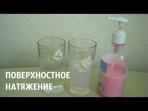 ПОВЕРХНОСТНОЕ НАТЯЖЕНИЕ ЖИДКОСТИ ↔️🌊 Опыты с водой ➄