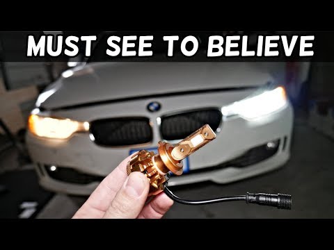 BMW 제품 리뷰에 AUXBEAM LED 헤드 라이트 전구 설치