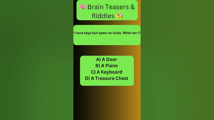 🔑 I Have Keys But Open No Locks! Can You Guess? 🤔 | Fun Riddle #Shorts
