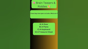 🔑 I Have Keys But Open No Locks! Can You Guess? 🤔 | Fun Riddle #Shorts