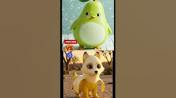 fruit and cute animal hybrid ai video #ai #animation  #animals
