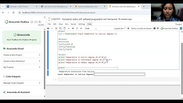 Latihan Coding Konversi Suhu di Python (Jupyter Notebook),Mathlab_Siti Sahwal Pusparani_5017251011