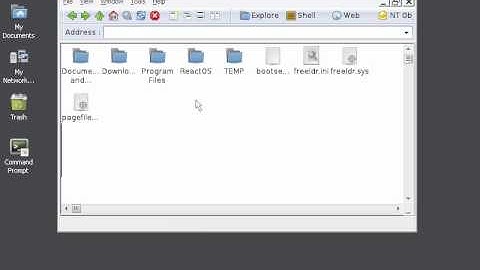 ReactOS running a windows 7 msstyle