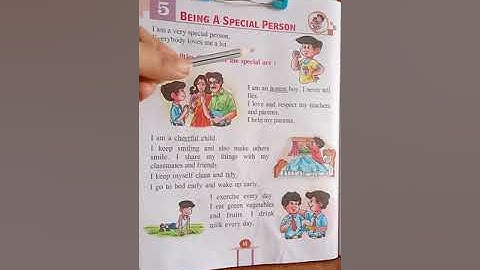 moral science class 1 chapter 5 being a special person.