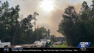 Brush fire in Bulloch County grows to about 80 acres; crews say blaze is 75% contained